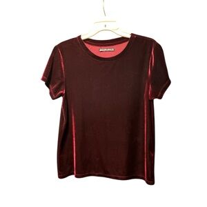 Abercrombie & Fitch Velvet Tee - Deep Red